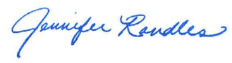 Jennifer Randles's signature